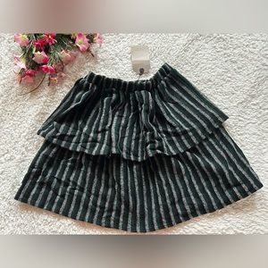 Zara girls tiered striped collection skirt